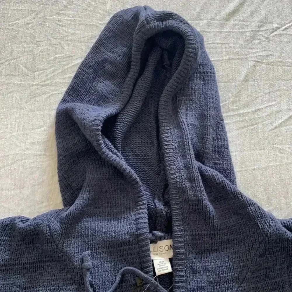 NWT sz M Allison New YorkTextured Knit Hoodie and shorts set - Picture 4 of 10